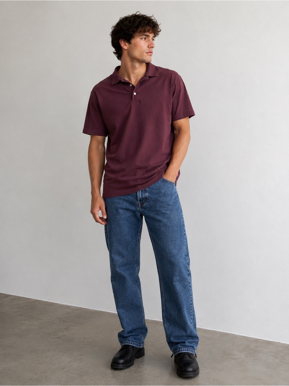 Dunning Golf Burgundy Polo Men's Size Extra Large Polyester Cotton